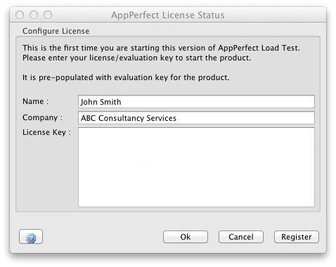 AppPerfect configure license