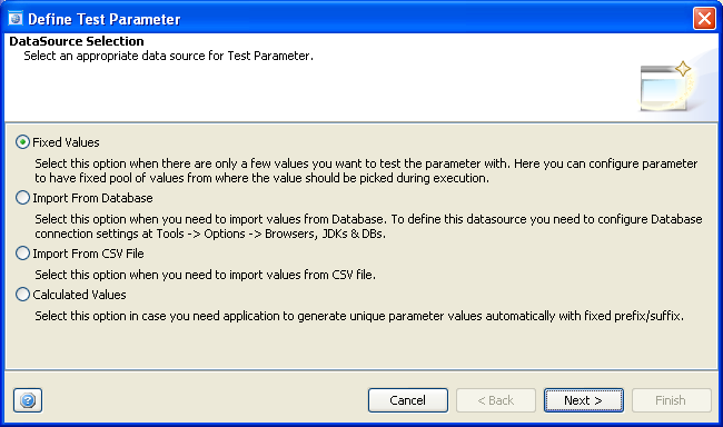 GUI Testing : Test Parameterization
