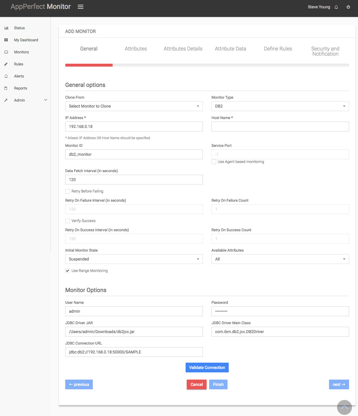 Database Monitoring : Add Monitor