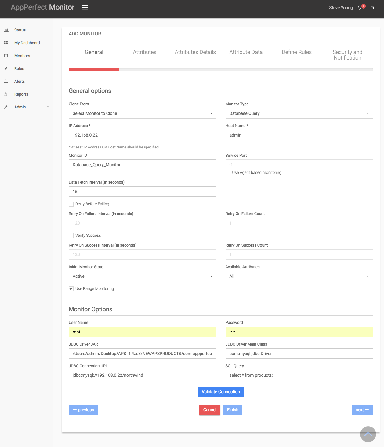 Database Query Monitoring : Add Monitor