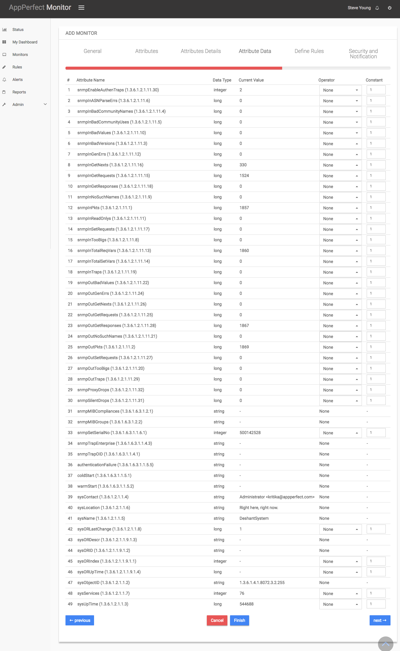 SNMP Network Monitoring : Attribute Data Conversion