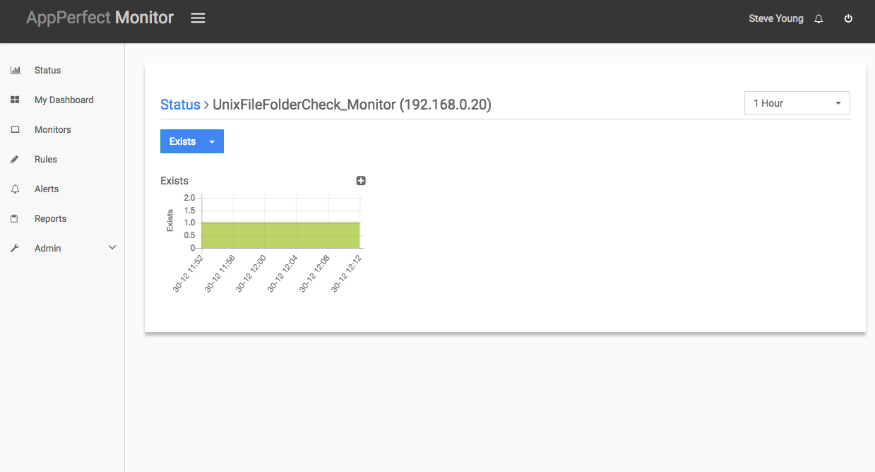 Unix File Folder Check Monitoring : Results