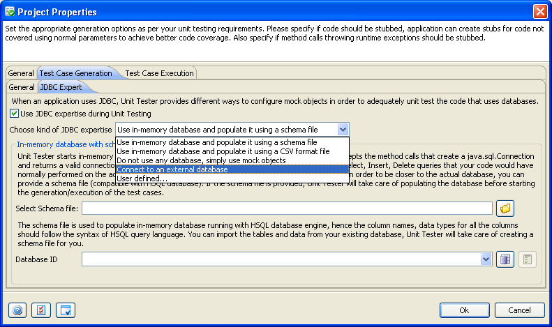 Java Unit Testing : Mock Database Settings