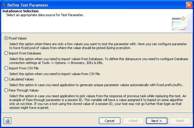 Web Services Functional Testing : Test Parameterization