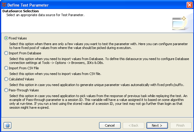 Database Load Testing : Test Parameterization