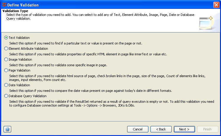 Web Application Load Testing : Validations