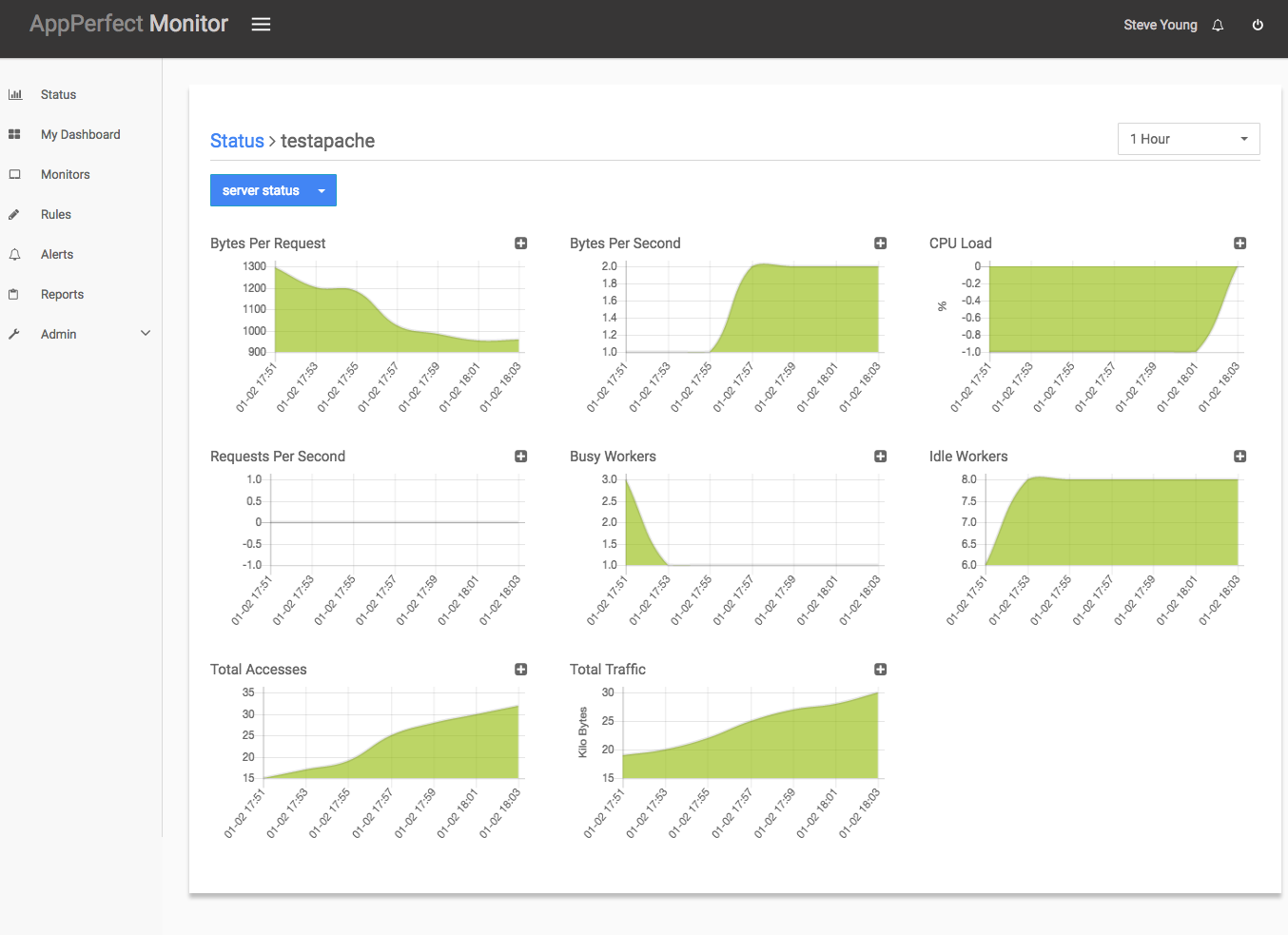 Web Server Monitoring Results