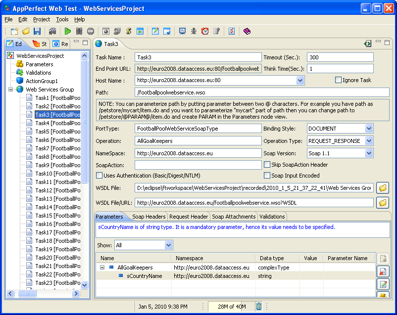 Web Services Functional Testing : Editor View