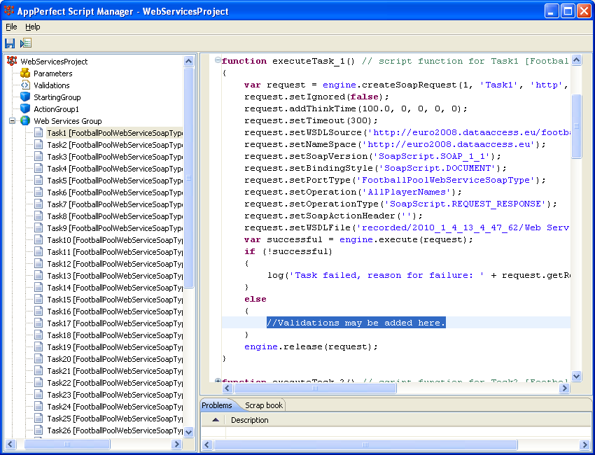 Web Services Load Testing : Script Editor